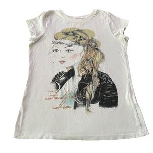 Children's place white graphic tee